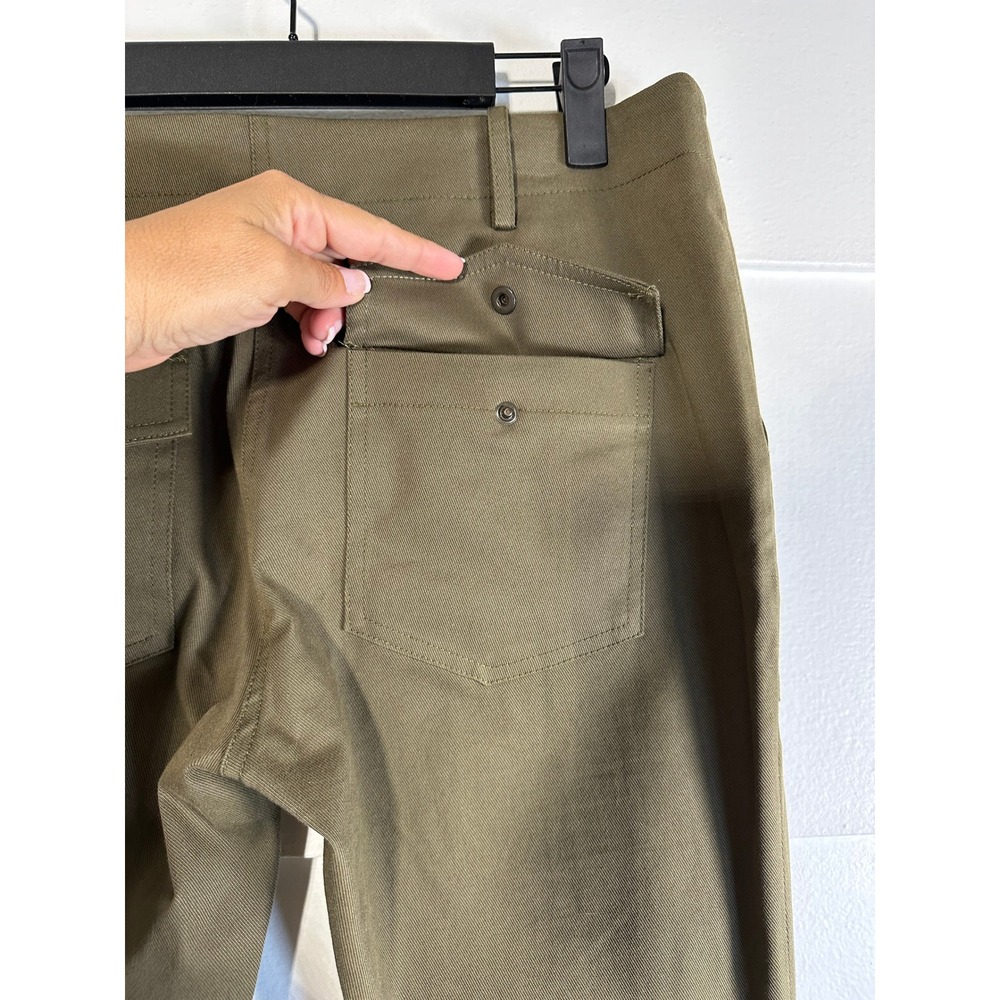 Veronica‎ Beard Field Cargo Pants Crop womens 8 olive green twill - Picture 4 of 10